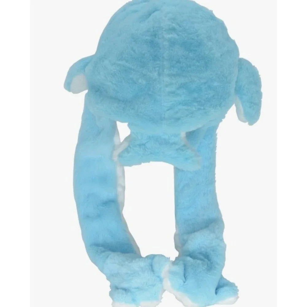 Kids‎ Adults Plush Hat Ear Moving Ear Flap Hat with Paw Dolphin 22